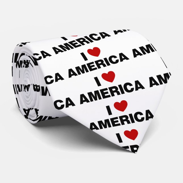 I Liebe Amerika Krawatte (Gerollt)