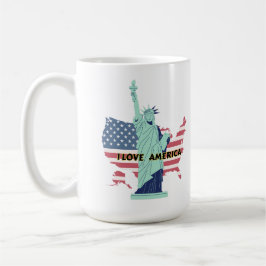 I Liebe Amerika - Liberty & Pride T - Shirt Kaffeetasse