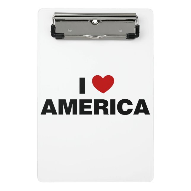 I Liebe Amerika Mini Klemmbrett (Vorderseite)