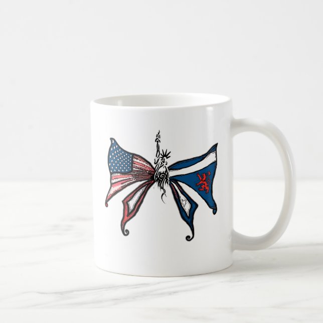 I Liebe Amerika und Schottland!! Kaffeetasse (Rechts)