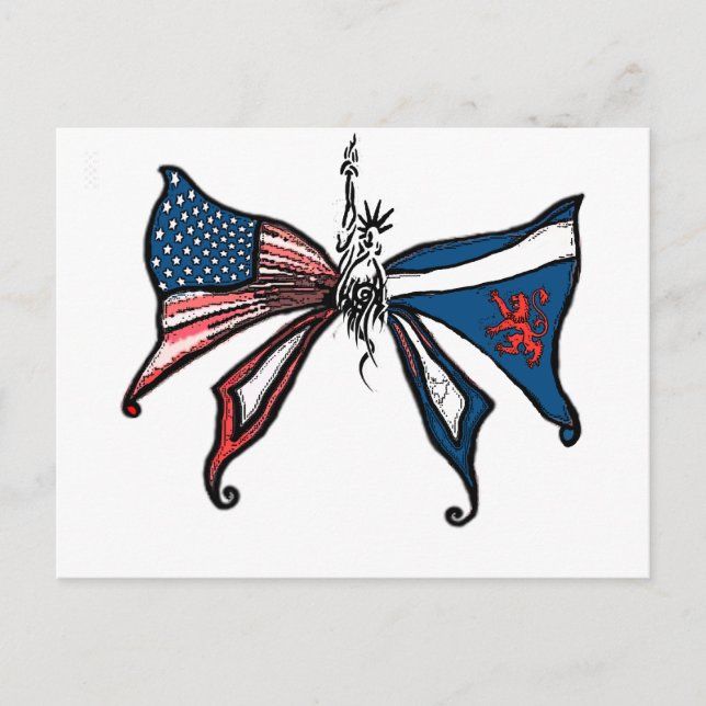 i Liebe Amerika und Schottland!! Postkarte (Vorderseite)
