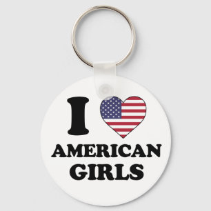 I Liebe amerikanische Mädchen Schlüsselanhänger