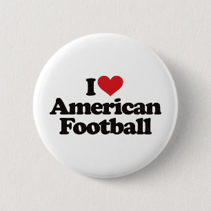 I Liebe-amerikanischer Fußball Button
