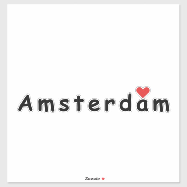 I Liebe Amsterdam Aufkleber (Blatt)