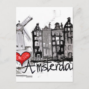 I Liebe Amsterdam Postkarte