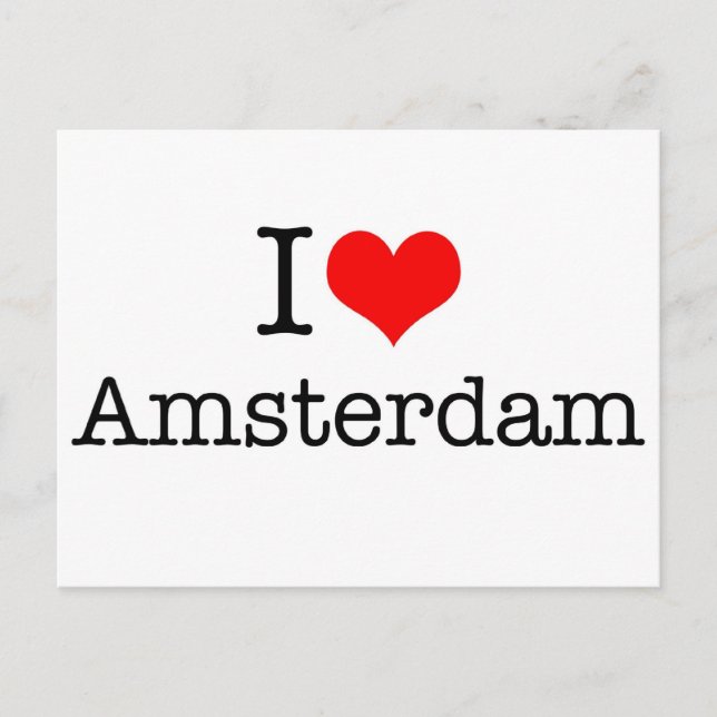 I Liebe Amsterdam Postkarte (Vorderseite)