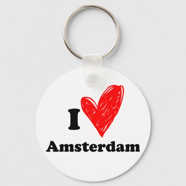 I Liebe Amsterdam Schlüsselanhänger (Vorderseite)