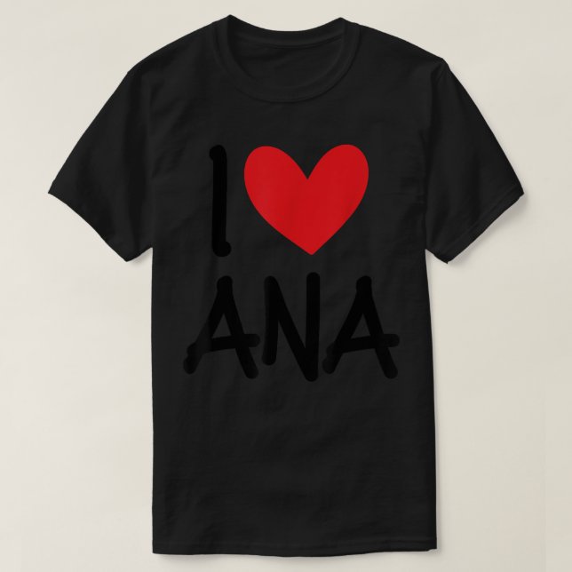 I Liebe Ana Name Personalisiert Girl BESTE FREUNDI T-Shirt (Design vorne)