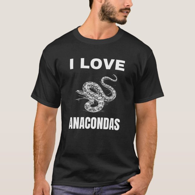 I Liebe Anacondas T-Shirt (Vorderseite)