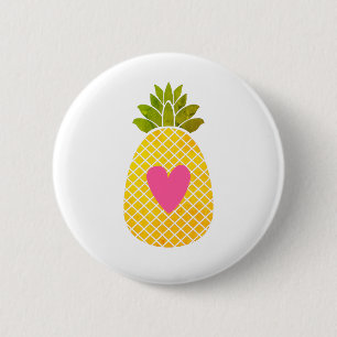 I Liebe Ananas Button