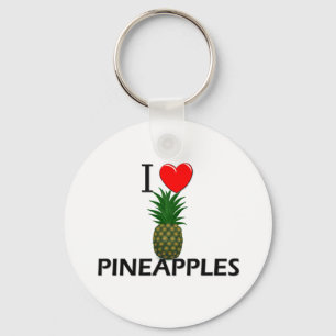 I Liebe-Ananas Schlüsselanhänger