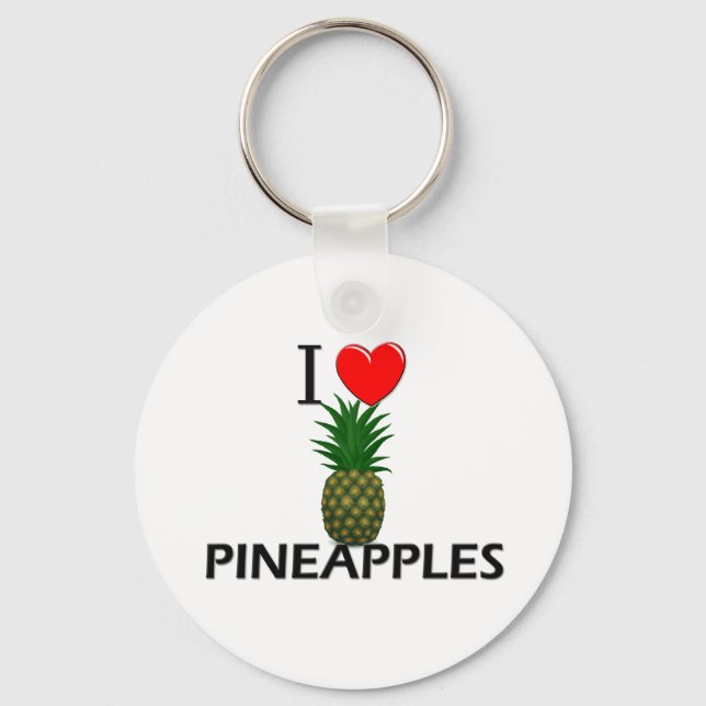 I Liebe Ananas Schlüsselanhänger (Vorderseite)