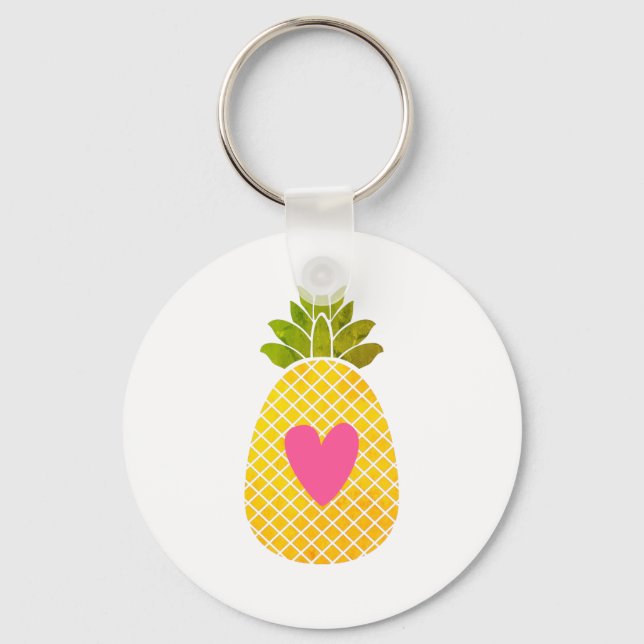 I Liebe Ananas Schlüsselanhänger (Vorderseite)