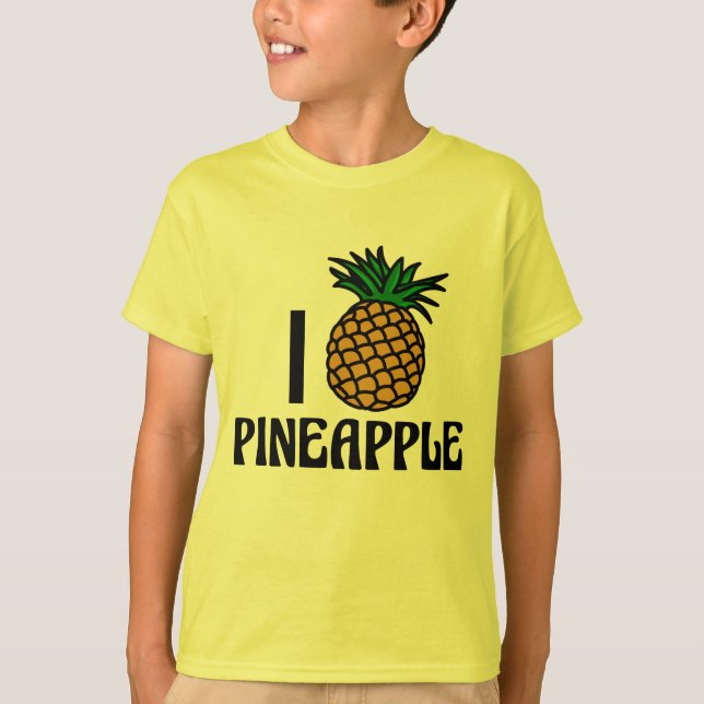 I Liebe Ananas Sommerkids T-Shirt (Vorderseite)