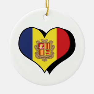 I Liebe Andorra Keramik Ornament
