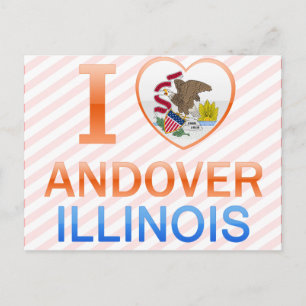 I Liebe Andover, IL Postkarte