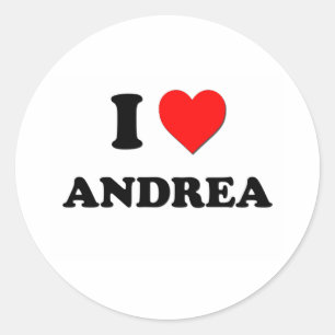 I Liebe Andrea Runder Aufkleber