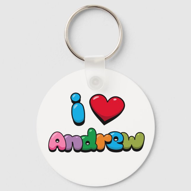 I Liebe Andrew Schlüsselanhänger (Vorderseite)