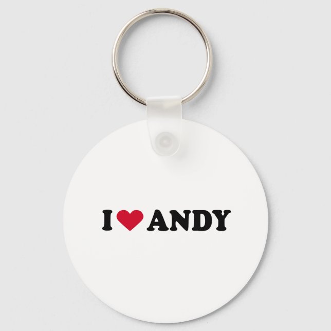 I LIEBE ANDY SCHLÜSSELANHÄNGER (Vorderseite)