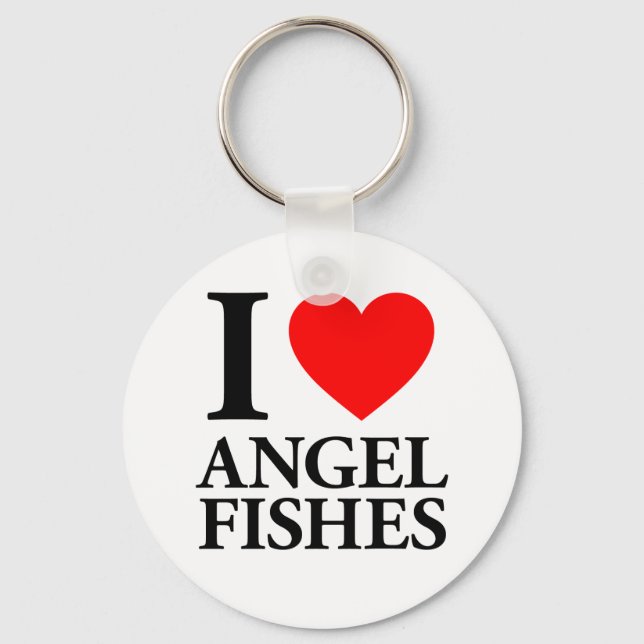 I Liebe Angel Fish Schlüsselanhänger (Vorderseite)