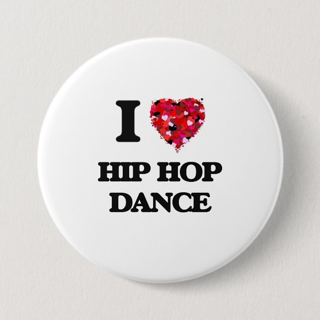I Liebe-angesagter Hopfentanz Button (Vorderseite)
