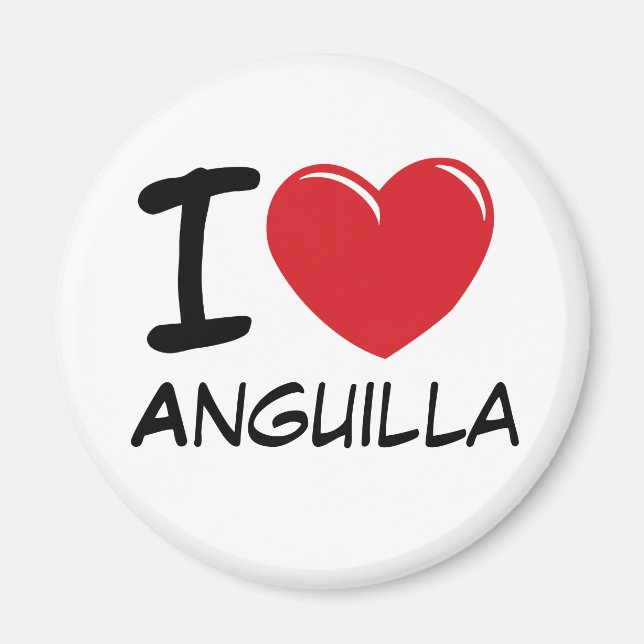 I Liebe Anguilla Magnet (Vorne)
