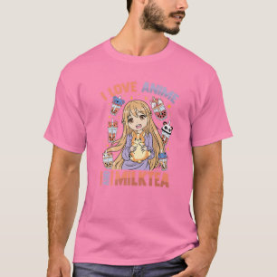 I Liebe Anime and Milk Tee - Kawaii Otaku Girl - C