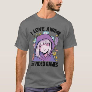 I Liebe Anime and Video Games - Kawaii Blushing Ot T-Shirt