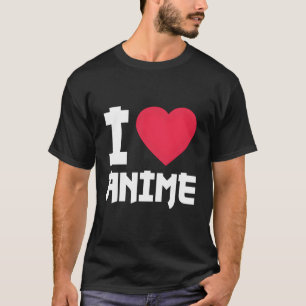 I Liebe Anime Hoodie - Design des weißen und roten T-Shirt