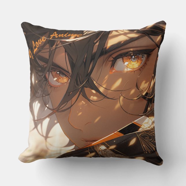 I Liebe Anime Throw Kissen (Vorderseite)