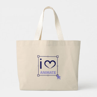 I Liebe animieren Jumbo Stoffbeutel