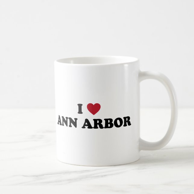 I Liebe Ann Arbor Michigan Kaffeetasse (Rechts)