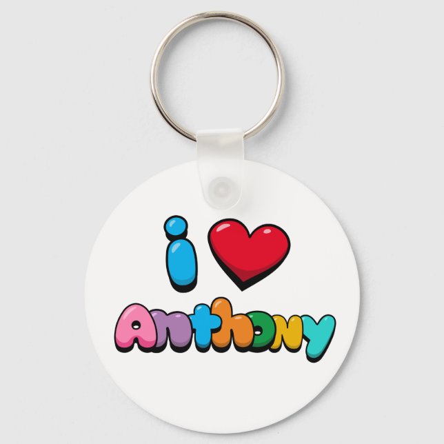 I Liebe Anthony Schlüsselanhänger (Vorderseite)