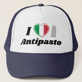 I Liebe Antipasto Italienische Herzenflagge Trucke Truckerkappe