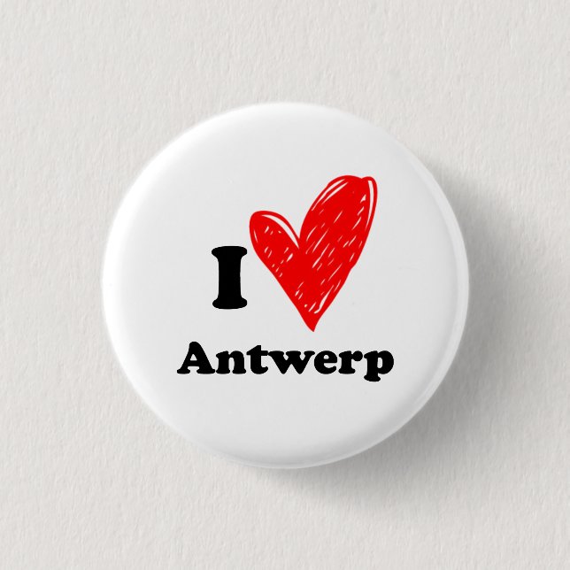 I Liebe Antwerpen Button (Vorderseite)