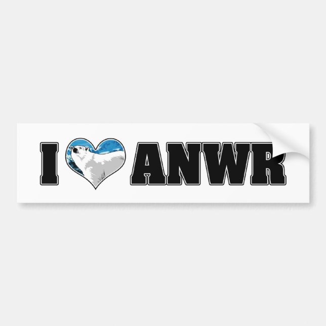 I Liebe ANWR Autoaufkleber (Vorne)