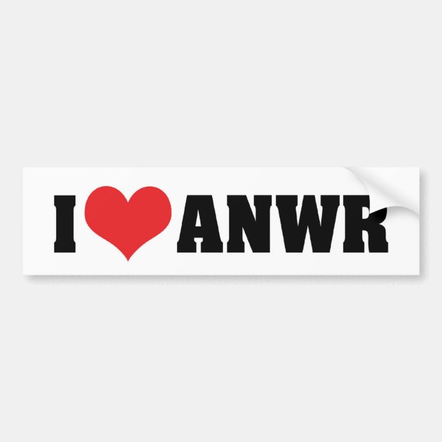 I Liebe ANWR Autoaufkleber (Vorne)