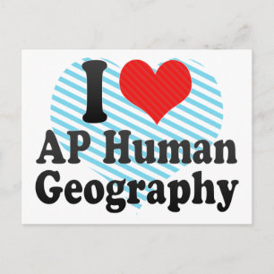 I Liebe AP Human Geography Postkarte