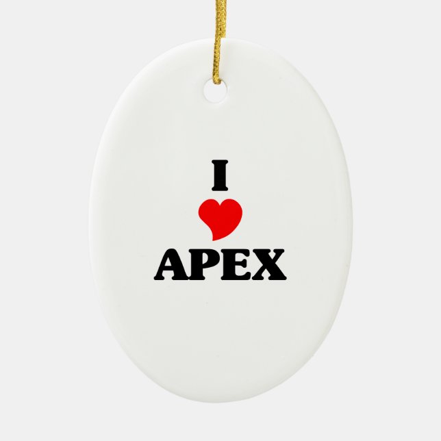 I Liebe Apex Keramik Ornament (Vorne)
