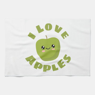 I Liebe Äpfel Geschirrtuch