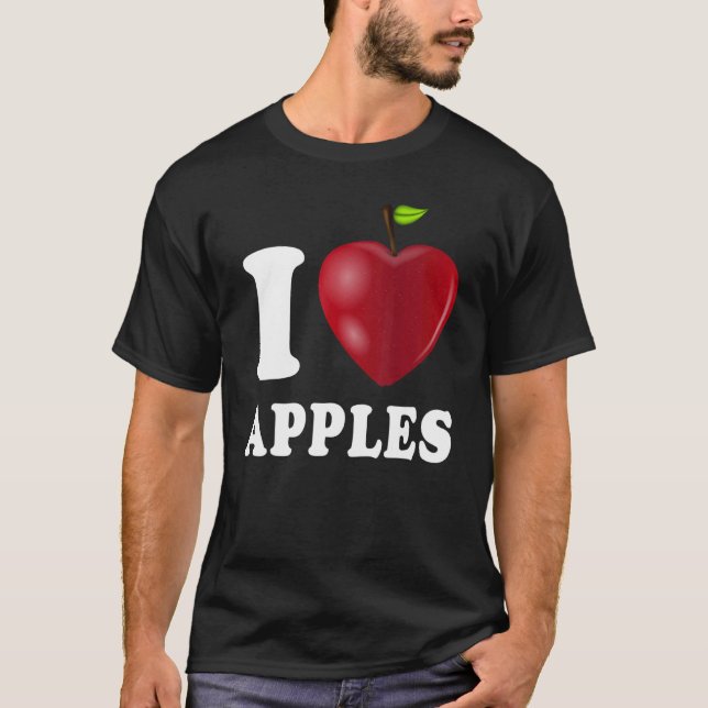 I Liebe Äpfel T-Shirt (Vorderseite)