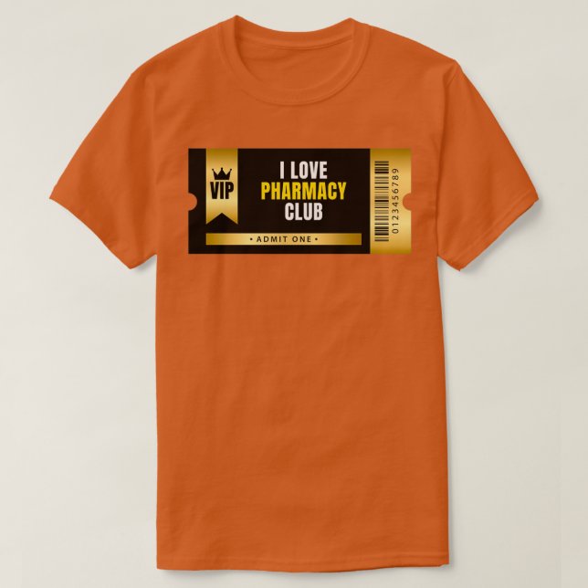I Liebe Apotheke Club Ticket 1 T-Shirt (Design vorne)