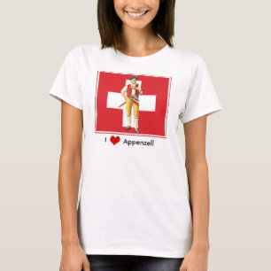 I Liebe Appenzell - bunter Ethno Schweizer-T - T-Shirt
