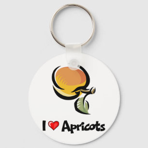 I Liebe Apricots Schlüsselanhänger