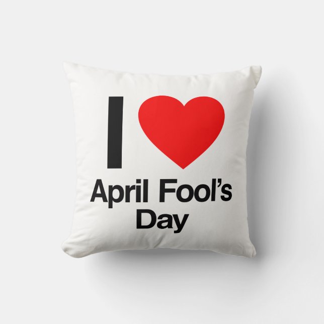 i Liebe Aprilscherz Kissen (Vorderseite)
