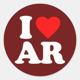 I LIEBE AR RUNDER AUFKLEBER