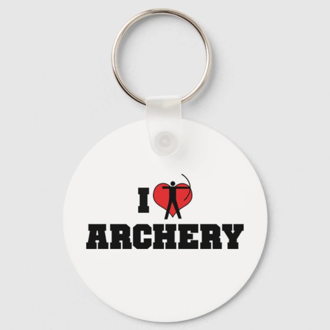 I Liebe Archery Schlüsselanhänger (Vorderseite)