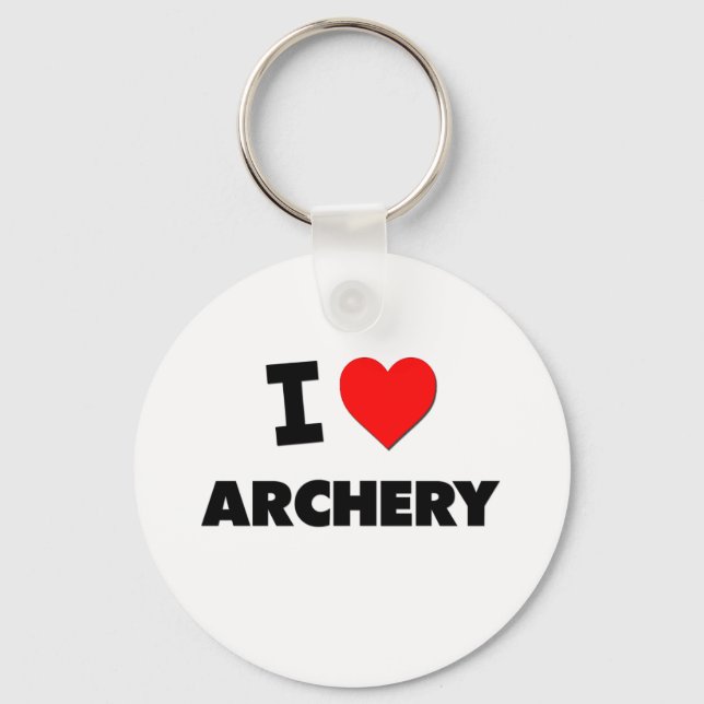 I Liebe Archery Schlüsselanhänger (Vorderseite)