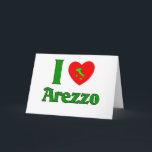 I Liebe Arezzo Italien Feiertagskarte<br><div class="desc">I Liebe Arezzo Italien. Dieses ist eine große Weise, Ihren italienischen Stolz zu zeigen. Groß für einen T - Shirt oder T - Shirts, Schürzen, Knöpfe, Magneten und mehr…. Großes Geschenk für den irgendein Gelegenheit besonders Weihnachten, Geburtstage, Tag der Mutter, den Vatertag und tägliches.</div>