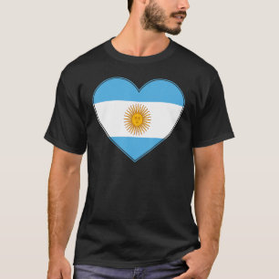 I Liebe Argentinien argentinische Flagge Herz Männ T-Shirt